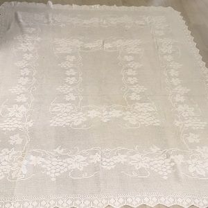 Hand crochet table cloth 53 x 75”